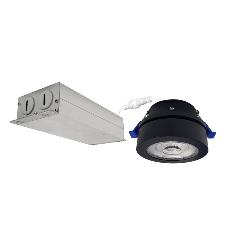 Nora 4" M-Wave Can-Less LED Downlight, 2700K, Black - NMW-427B