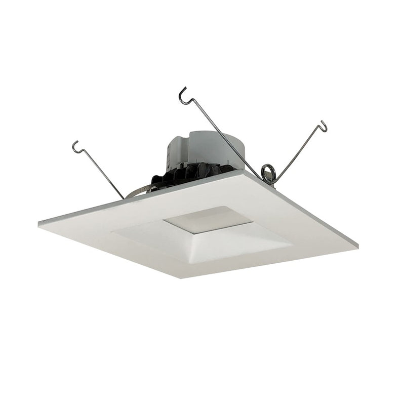 Nora 6" Onyx Square LED Retrofit Reflector, 17.5W/2700K, White - NOX-63627WW-12