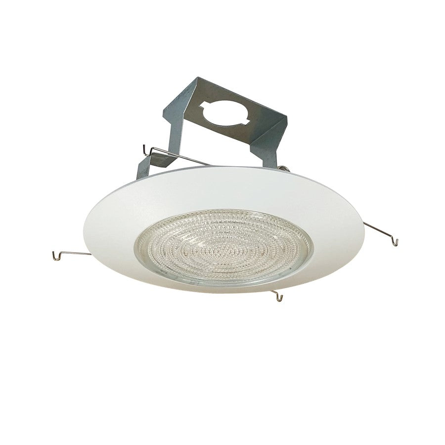 Nora Lighting 6" Fresnel Lens/Plastic Trim/Bracket, White - NP-323