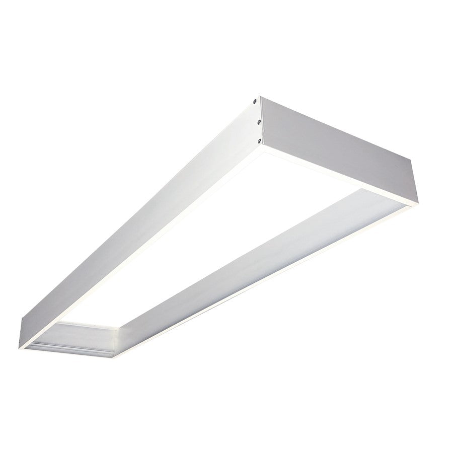 Nora Surface Mounting Frame For 1'X4' LED Backlit Panels, White - NPDBL-14DDFK-W