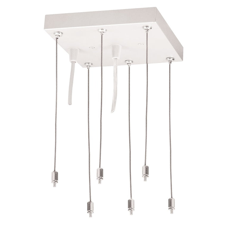 Nora Pendant Mounting Kit/Canopy For LED Back-Lit Panels, White - NPDBL-PKW
