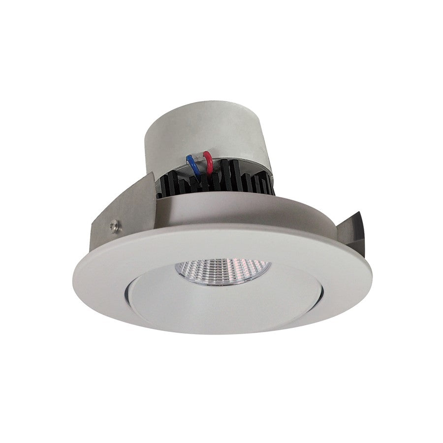 Nora 4" Pearl LED Round Cone Retrofit, 12W/2700K, White/Flange - NPR-4RC27XWW