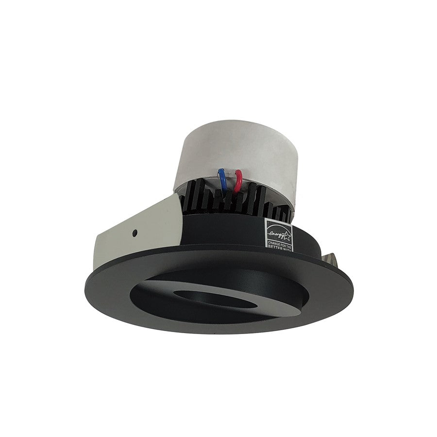 Nora 4" Pearl LED Round Gimbal Retrofit, 1000Lm/12W/2700K, Black - NPR-4RG27XBB