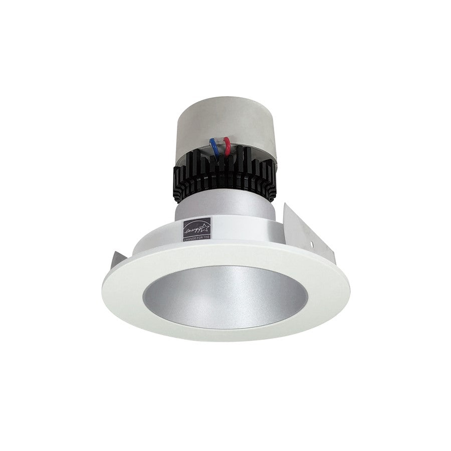 Nora 4" Pearl LED RD Retro Reflect, 12W/2700K, Haze/WH Flange - NPR-4RNDC27XHW