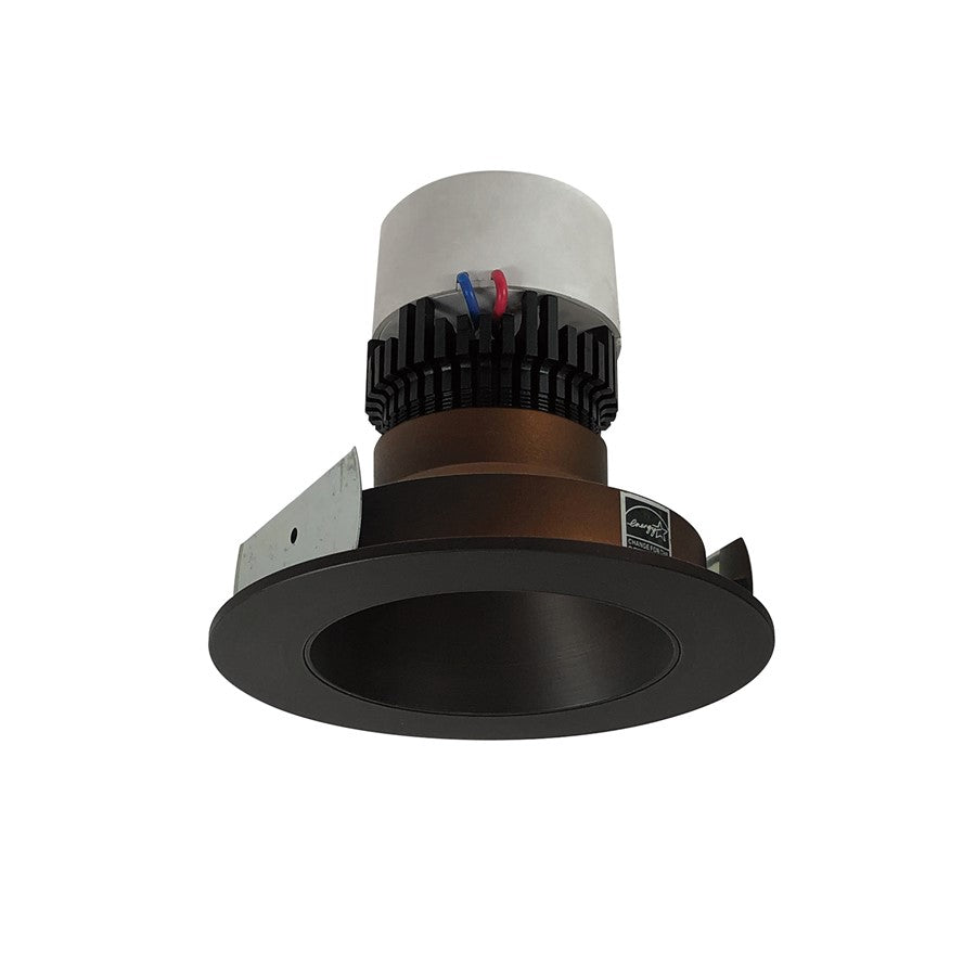 Nora 4" Pearl LED Round Retro Reflect/12W/3000K, Bronze/Flange - NPR-4RNDC30XBZ