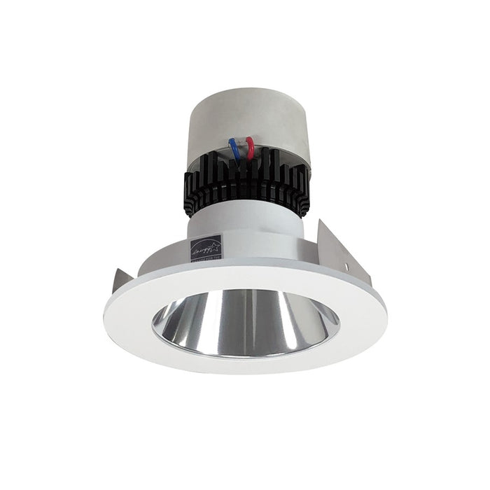 Nora 4" Pearl LED RD Retro Reflect, 12W/3000K, Clear/WH FL - NPR-4RNDC30XCMPW