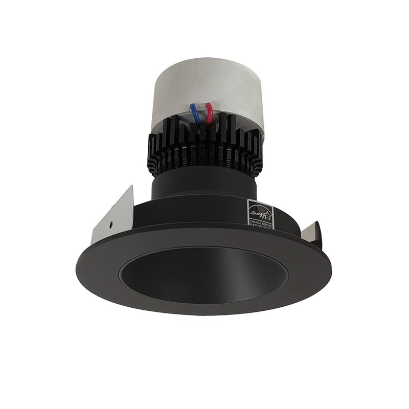 Nora 4" Pearl LED Rnd Retro Rfl, Blk, 4000K, Blk Rfl/Blk Flg - NPR-4RNDC40XBB