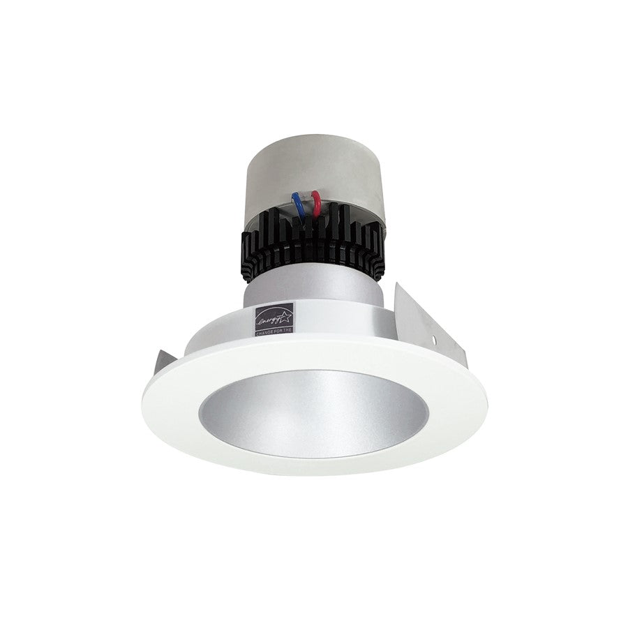 Nora 4" Pearl LED Rnd Retro, Comfort Dim, Haze Rfl/MPW Flg - NPR-4RNDCCDXHZMPW
