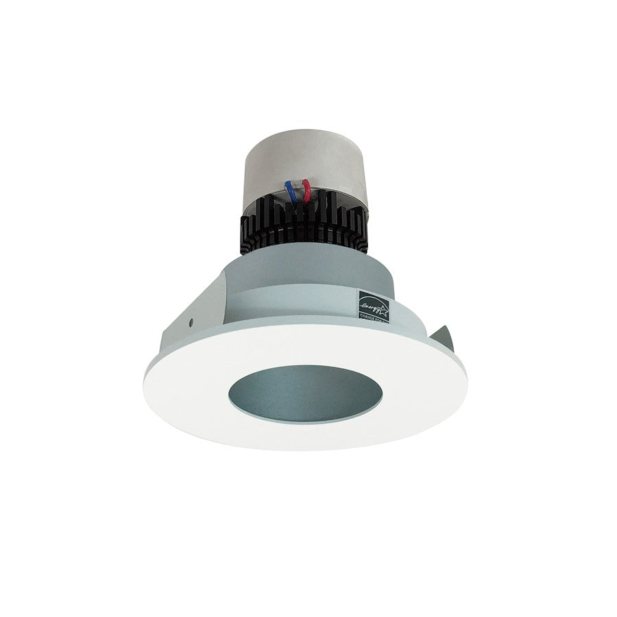 Nora 4" Pearl LED Rnd, 3000K, Haze Pinhole Rfl/MPW Flg - NPR-4RPH30XHZMPW