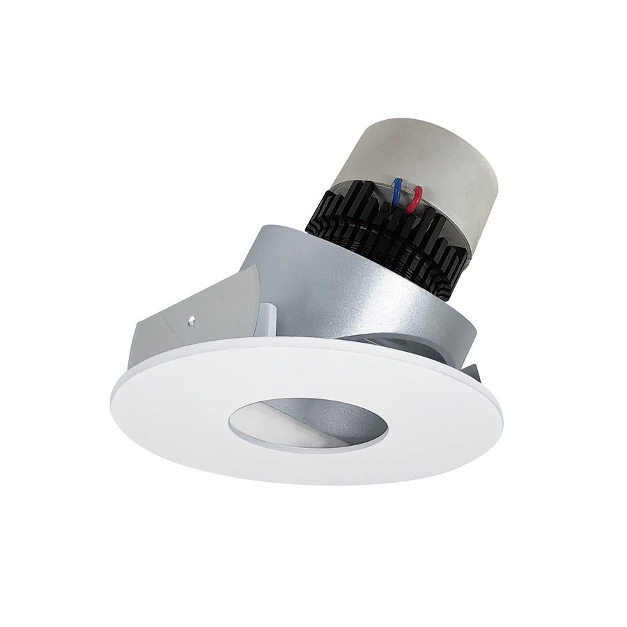 Nora 4" Pearl LED Rnd Adj, 3000K, Haze Pinhole Rfl/MPW Flg - NPR-4RPHA30XHZMPW