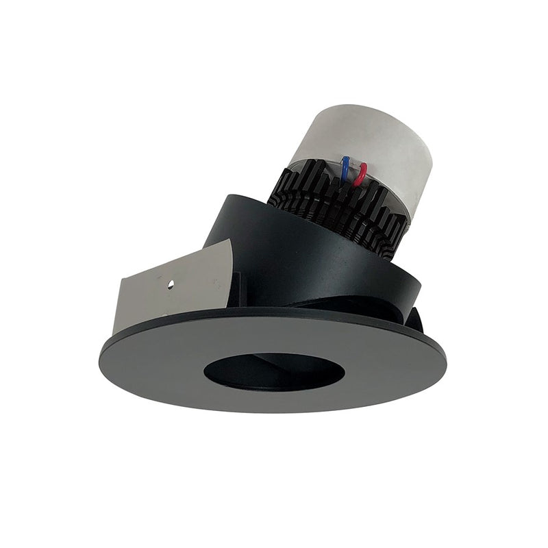 Nora 4" Pearl LED Rnd Adj, 3500K, Blk Pinhole Rfl/Blk Flg - NPR-4RPHA35XBB
