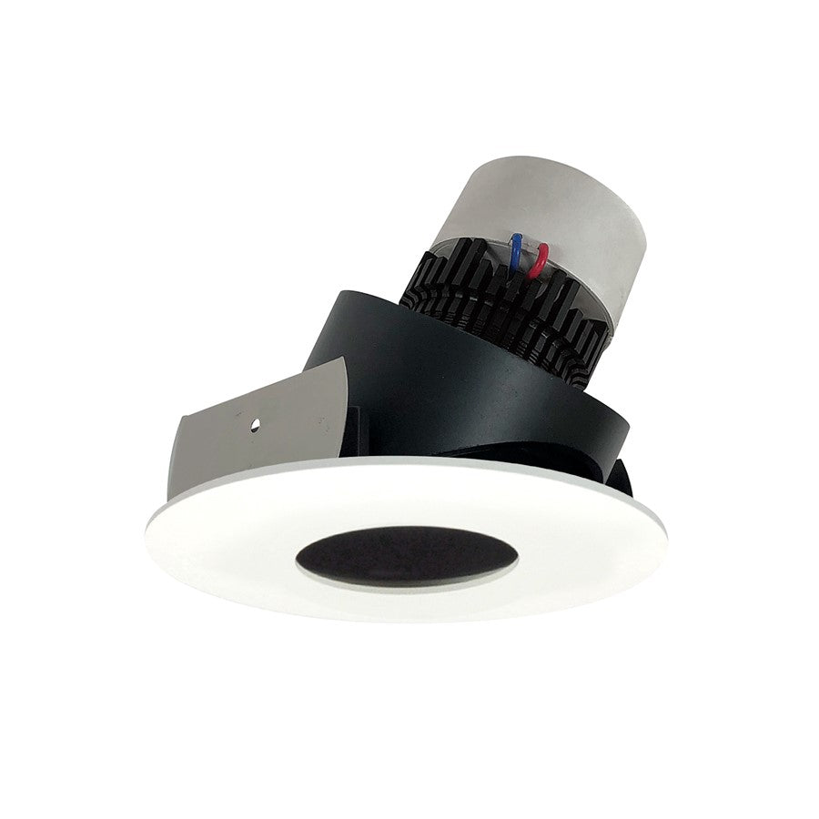 Nora 4" Pearl LED Rnd Adj, 3500K, Blk Pinhole Rfl/MPW Flg - NPR-4RPHA35XBMPW