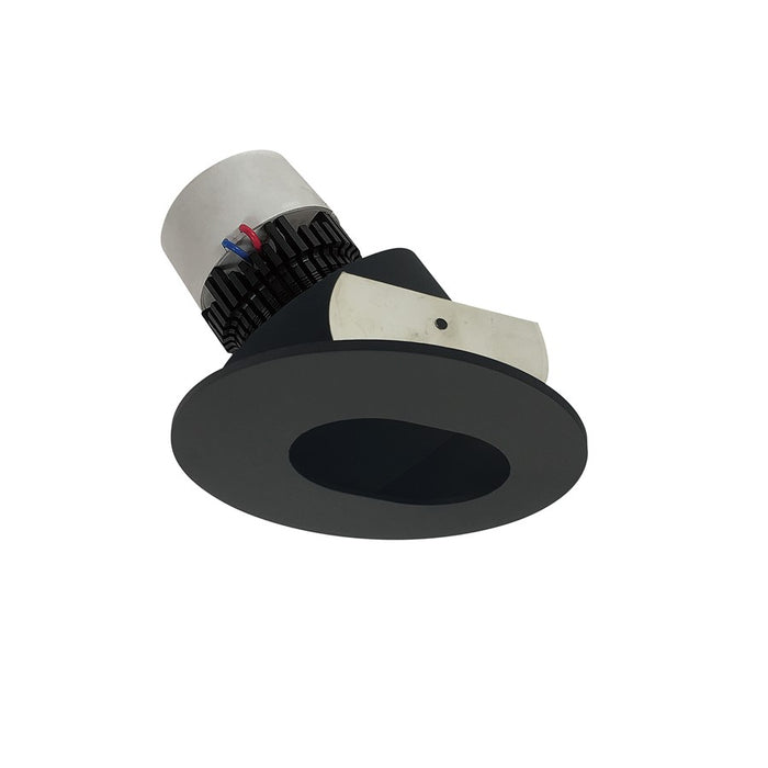 Nora 4" Pearl LED Rnd, 2700K, Blk Slot Aperture Rfl/Blk Flg - NPR-4RSL27XBB