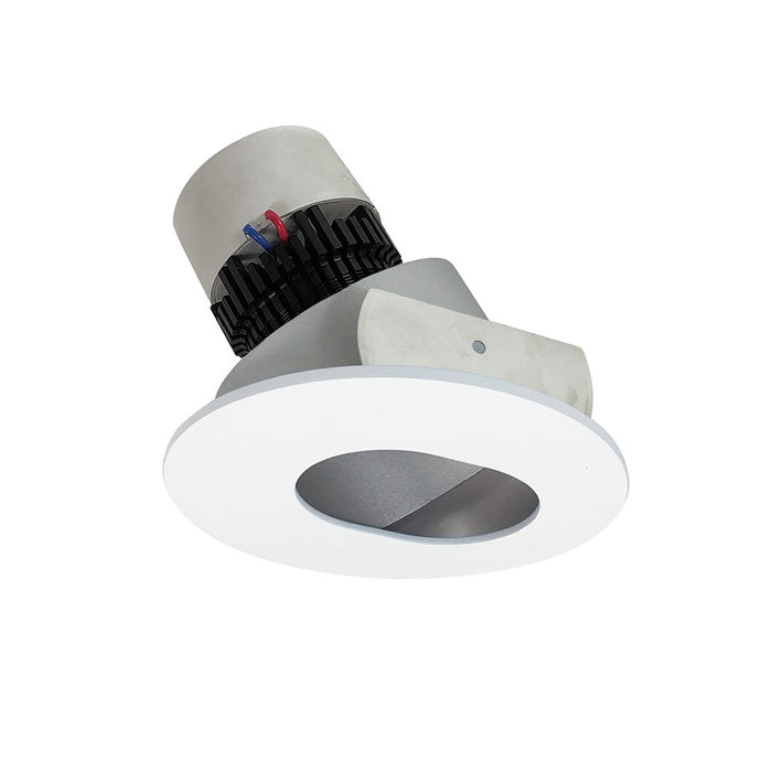 Nora 4" Pearl LED Rnd, 3500K, Haze Slot Aperture Rfl/MPW Flg - NPR-4RSL35XHZMPW