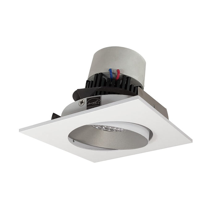 Nora 4" Pearl LED Sq Adj Cone, Haze, 3500K, Haze Rfl/MPW Flg - NPR-4SC35XHZMPW