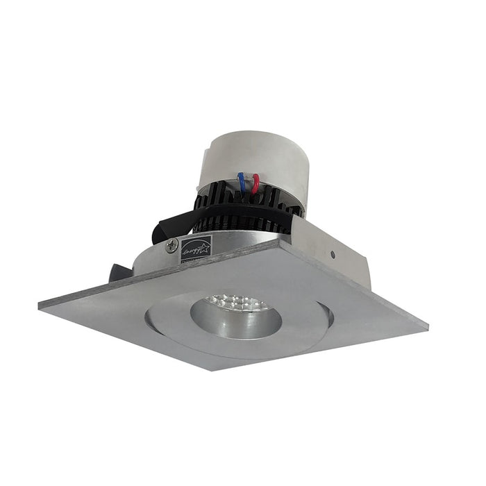 Nora 4" Pearl LED Sq Adj Gimbal Retro, 2700K, Natural Metal - NPR-4SG27XNN