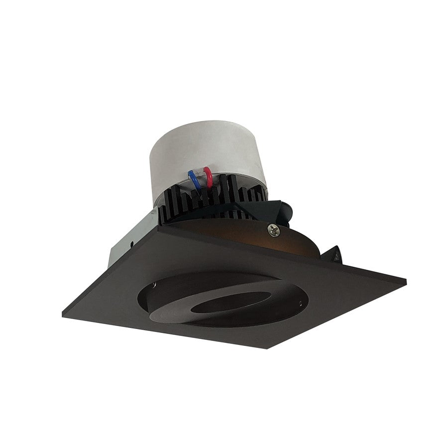 Nora 4" Pearl LED Sq Adj Gimbal Retro, Comfort Dim, Brz - NPR-4SGCDXBZ