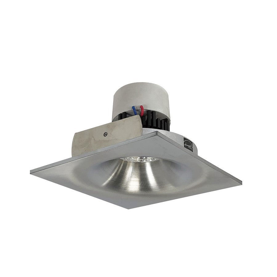 Nora 4" Pearl LED Sq Bullnose Retro, 3000K, Natural Metal - NPR-4SNB30XNN