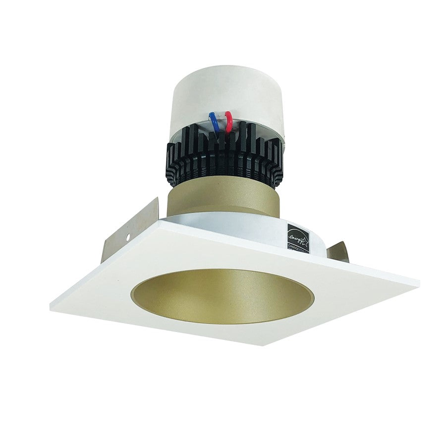 Nora 4" Pearl LED SQ Retro Ref/RD Aper, 12W/2700K, HZ/MWH FL - NPR-4SNDC27XCHMPW