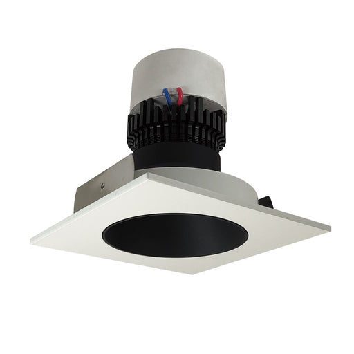 Nora 4" Pearl LED Sq Retro Rfl/Rnd Ap, 4000K, Blk Rfl/Wh Flg - NPR-4SNDC40XBW