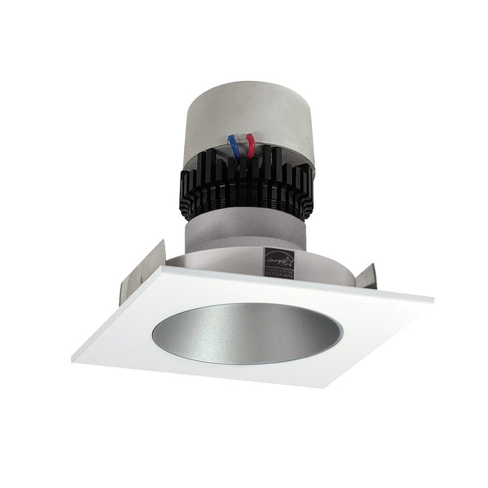 Nora 4" Pearl LED Sq Retro Rfl/Rnd, 4000K, Haze Rfl/MPW Flg - NPR-4SNDC40XHZMPW