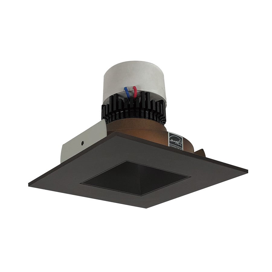 Nora 4" Pearl LED Sq Retro Rfl/Sq Ap, 3000K, Brz Rfl/Brz Flg - NPR-4SNDSQ30XBZ
