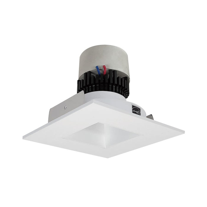 Nora 4" Pearl LED SQ Retro Reflect/Aper, 12W/3000K, MWH/FL - NPR-4SNDSQ30XMPW