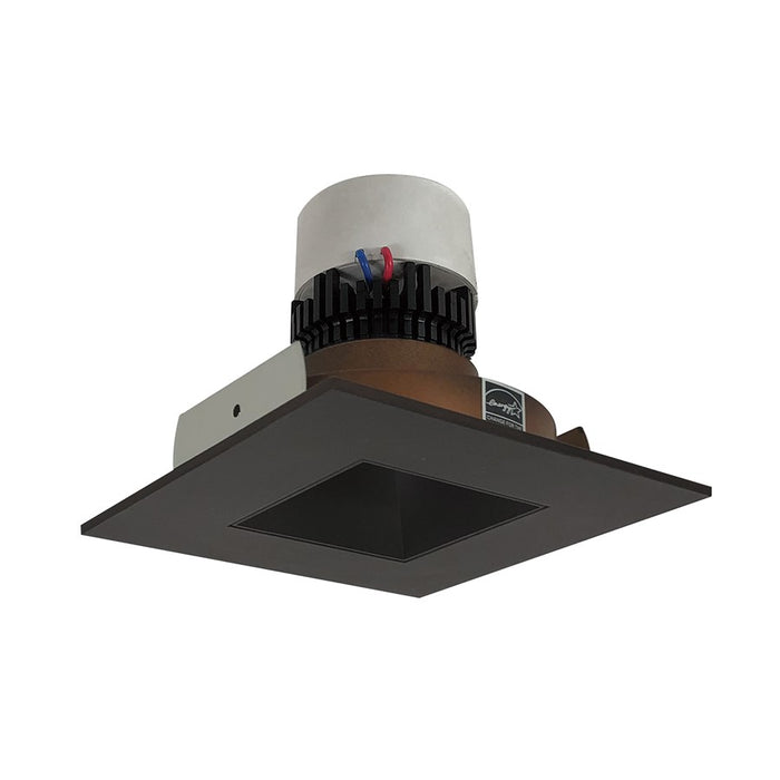 Nora 4" Pearl LED Sq Retro Rfl/Sq Ap, 3500K, Brz Rfl/Brz Flg - NPR-4SNDSQ35XBZ