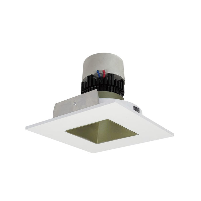 Nora 4" Pearl LED Sq Retro Rfl/Sq, 3500K, Chmp Haze/MPW - NPR-4SNDSQ35XCHMPW