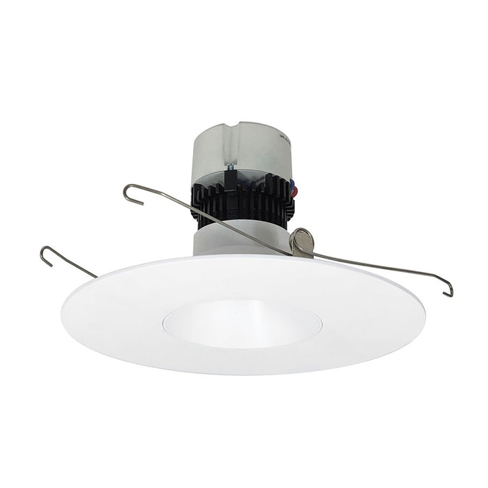 Nora 5"/6" Pearl LED RD Retro Reflect, 12W/3000K, WH/Flange - NPR-56RNDC30XMPW