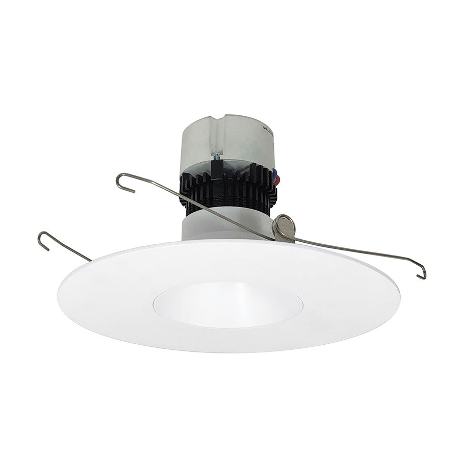 Nora 5"/6" Pearl LED RD Retro Reflect, 12W/3000K, WH/Flange - NPR-56RNDC30XMPW