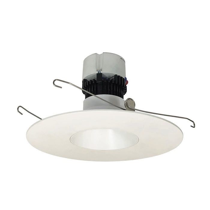 Nora 5"/6" Pearl LED Round Retro Reflect, 12W/3500K, WH/Flange - NPR-56RNDC35XWW
