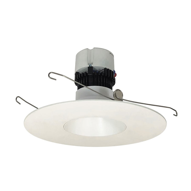Nora 5"/6" Pearl LED Round Retro Reflect, 12W/4000K, WH/Flange - NPR-56RNDC40XWW