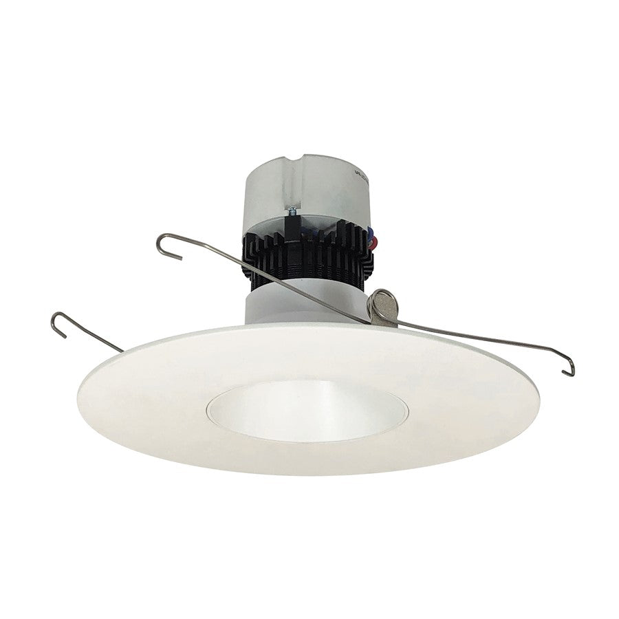 Nora 5"/6" Pearl LED Round Retro Reflect, 12W/4000K, WH/Flange - NPR-56RNDC40XWW