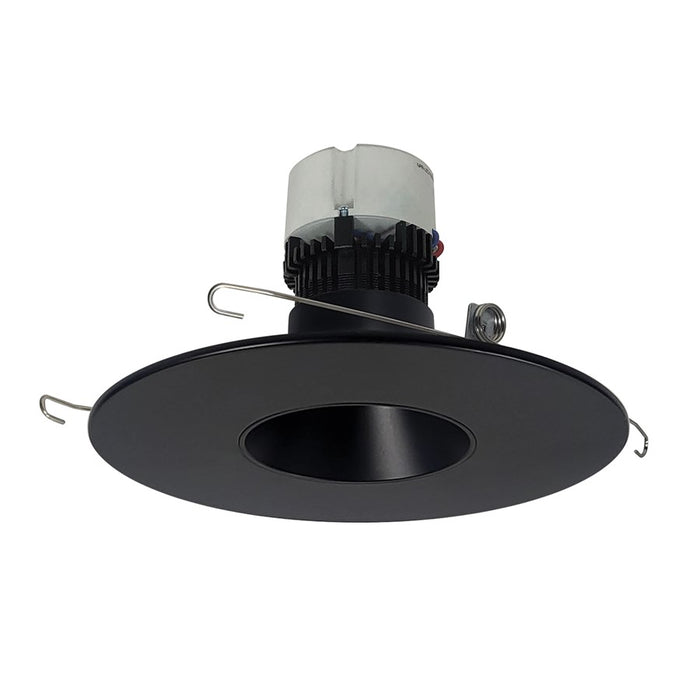 Nora 5"/6" Pearl LED Round Retro Reflect, 800Lm/12W, BK/Flange - NPR-56RNDCCDXBB