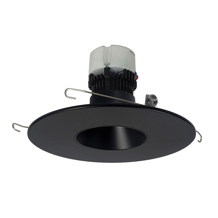 Nora 5"/6" Pearl LED Round Retro Reflect, 800Lm/12W, BK/Flange - NPR-56RNDCCDXBB