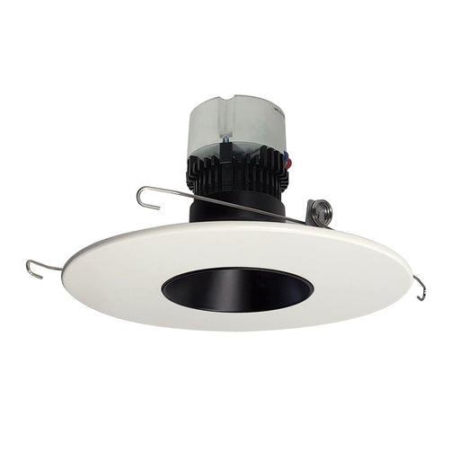Nora 5"/6" Pearl LED RD Retro Reflect, 800Lm/12W, BK/WH Flange - NPR-56RNDCCDXBW