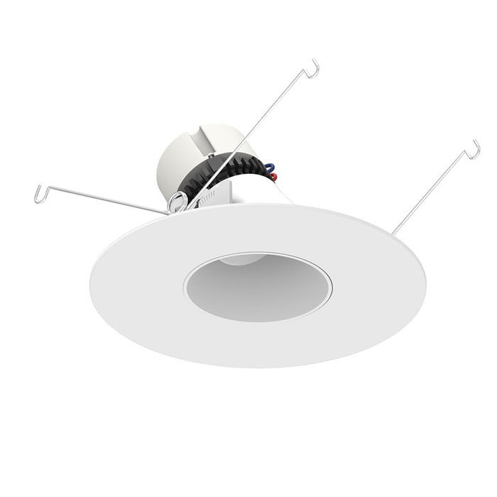 Nora 5"/6" Pearl LED Rnd Slot, Wht Rfl/Flg, 3500K, MPW - NPR-56RSLA35XMPW