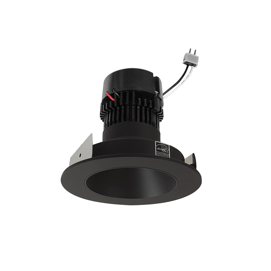 Nora 4" Pearl LV LED Rnd Retro Rfl, 4000K, Blk - NPRLV-4RNDC40XBB