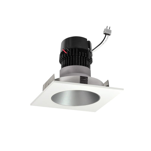 Nora 4" Pearl LED Sq Retro Reflect/Round Ap, 11W/2700K, HZ/WH - NPRLV-4SNDC27XHW