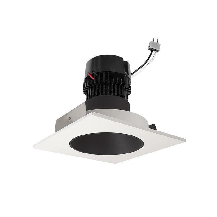 Nora 4" Pearl LED Sq Retro Reflect/Round Ap, 11W/3000K, B/W - NPRLV-4SNDC30XBW