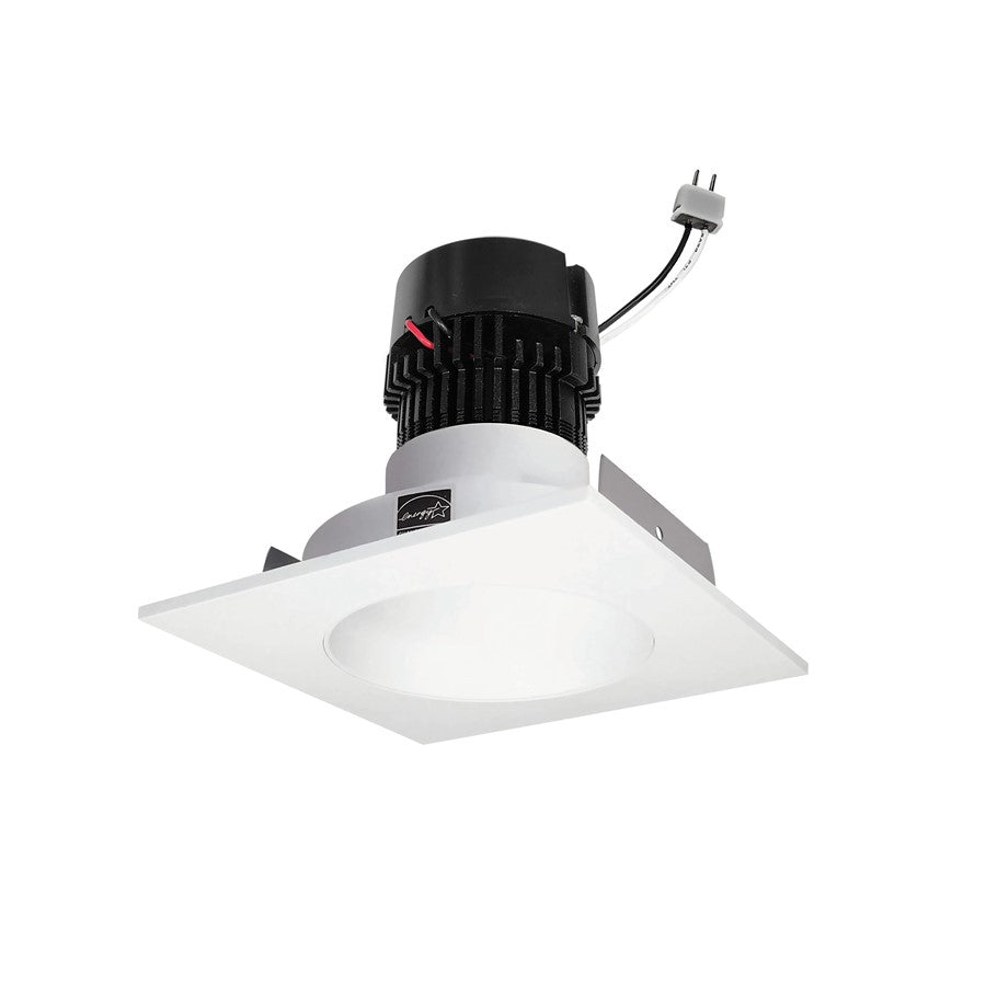 Nora 4" Pearl LED Sq Retro Reflect/Round Ap, 11W/3000K, WH - NPRLV-4SNDC30XMPW