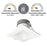 Nora 6" Quartz Sq Canless LED DnLt, Wht, MPW