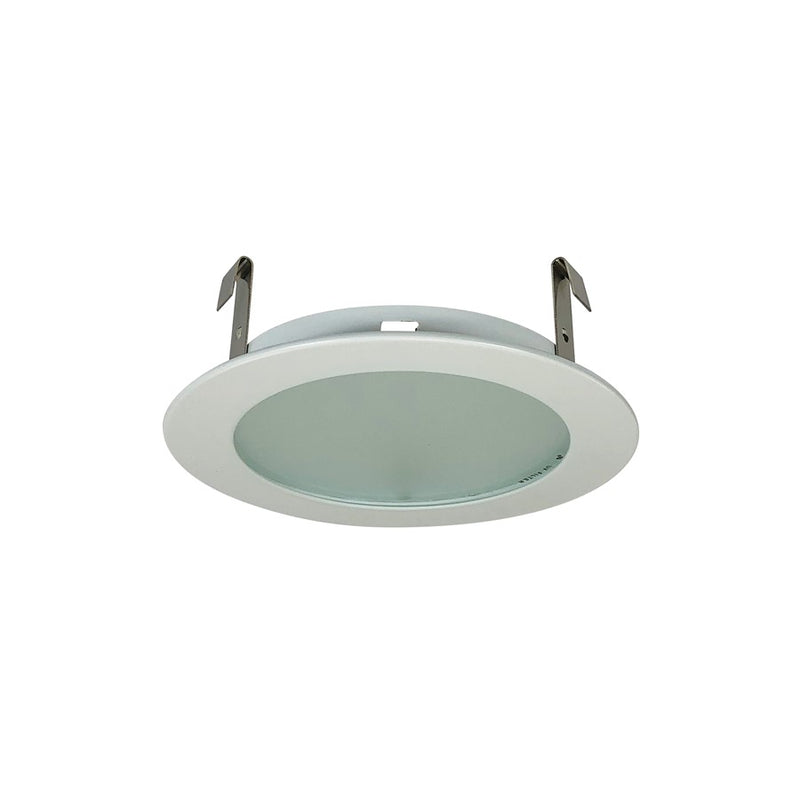 Nora Lighting 4" Frosted Flat Lens/Metal Trim, White - NS-26W