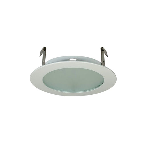 Nora Lighting 4" Frosted Flat Lens/Metal Trim, White - NS-26W