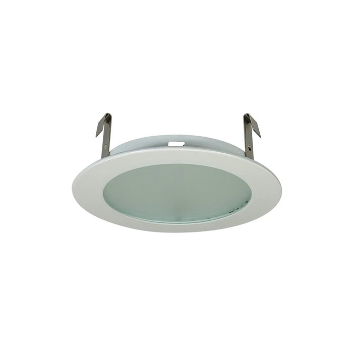 Nora Lighting 4" Frosted Flat Lens/Metal Trim, White - NS-26W