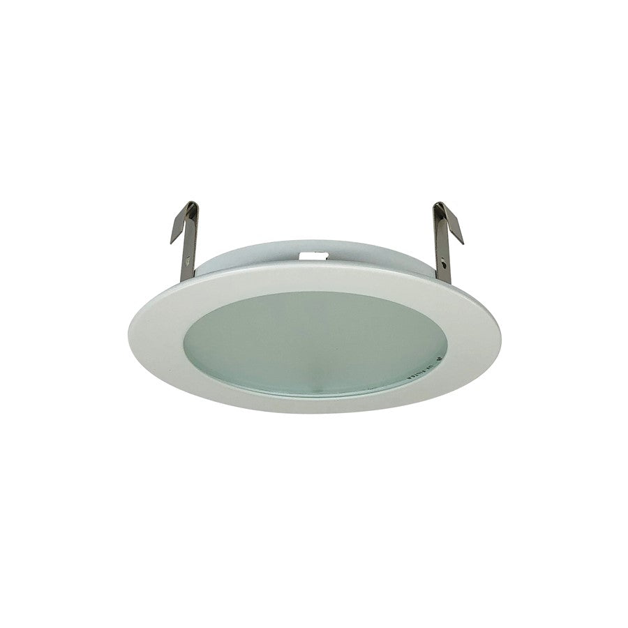 Nora Lighting 4" Frosted Flat Lens/Metal Trim, White - NS-26W