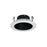Nora Lighting 4" Black Stepped Metal Baffle Trim/White Metal Ring - NS-41