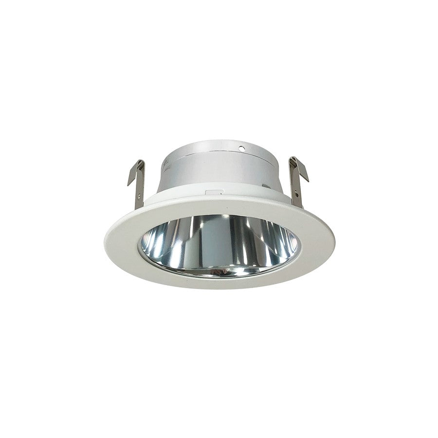 Nora Lighting 4" Specular Clear Reflector Trim/White Metal Ring - NS-44