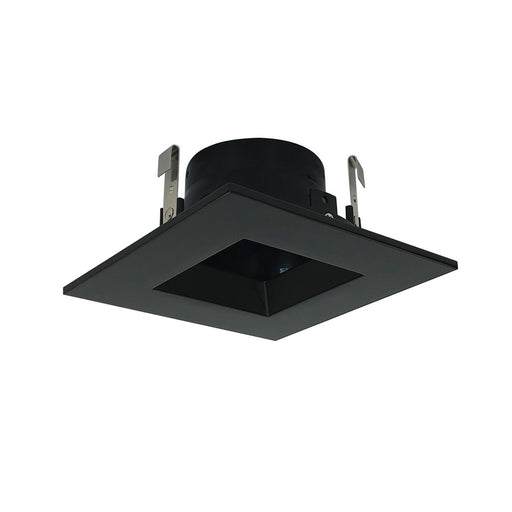 Nora Lighting 4"Square Trim Regress, Blk Ref, Blk Trim - NS-4857BB